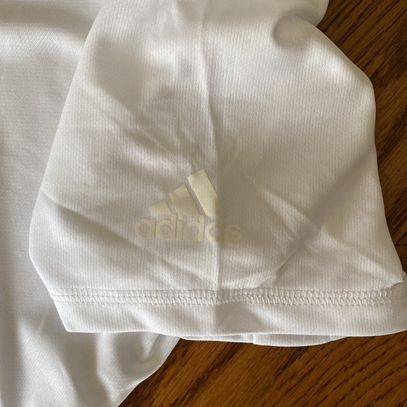 NWT Adidas Clima Tech White T Shirt - Youth Large/Adult Small - Picture 3 of 4